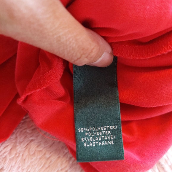 Lauren Ralph Lauren V-Neck Halter Long Banquet Evening Dress Size 12 - Picture 8 of 8